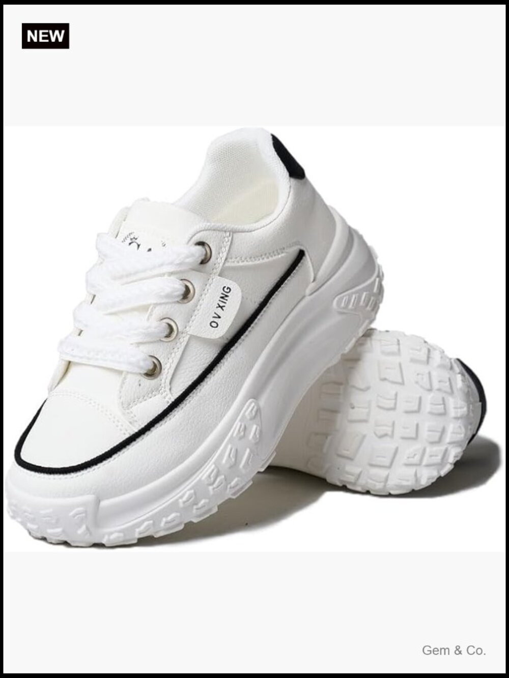 Lace Up Thick Soled Non Slip Breathable Walking Shoes